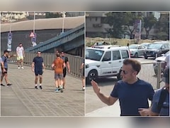 VIDEO: अरे ये तो मैक्रों हैं... मुंबई के मरीन ड्राइव पर फ्रांस के राष्‍ट्रपति ने की जॉगिंग, हैरान रह गए लोग