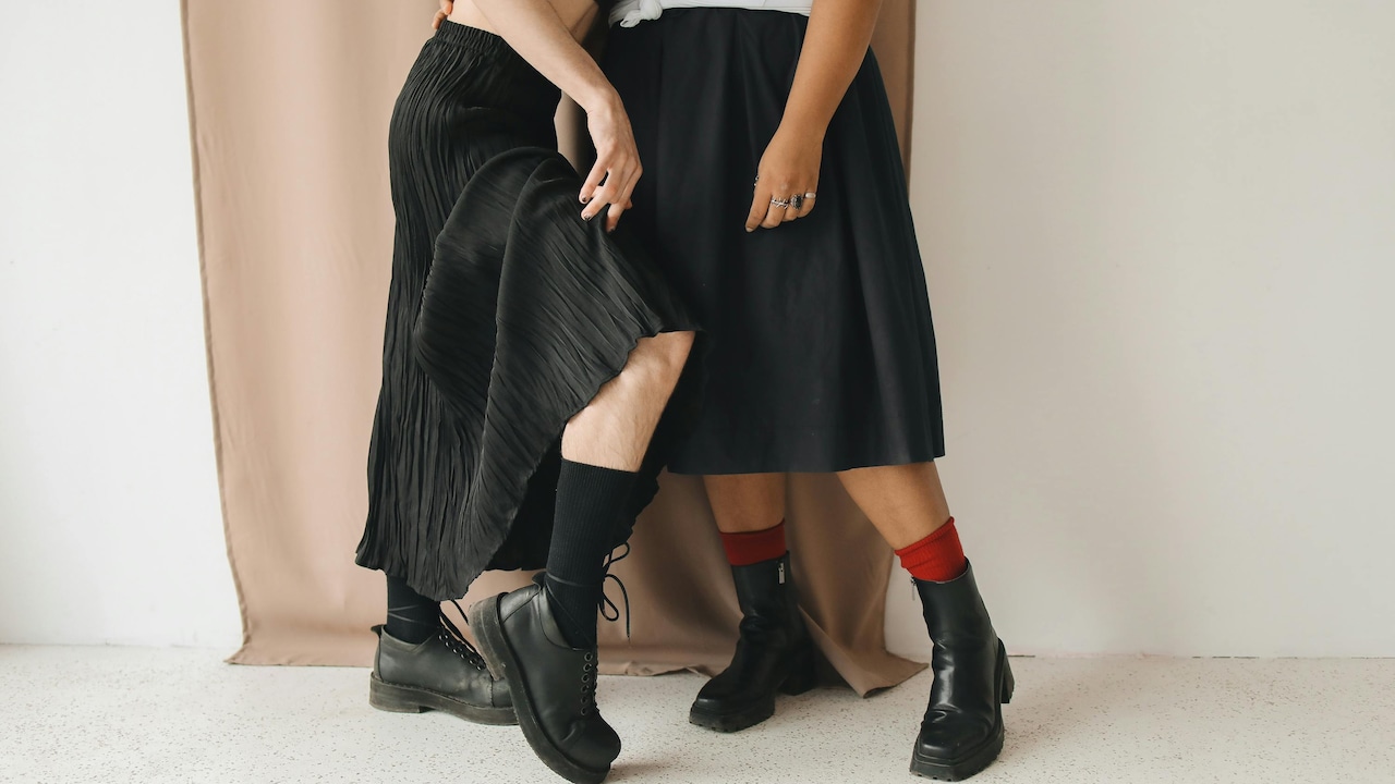 Midi or calf-length skirts