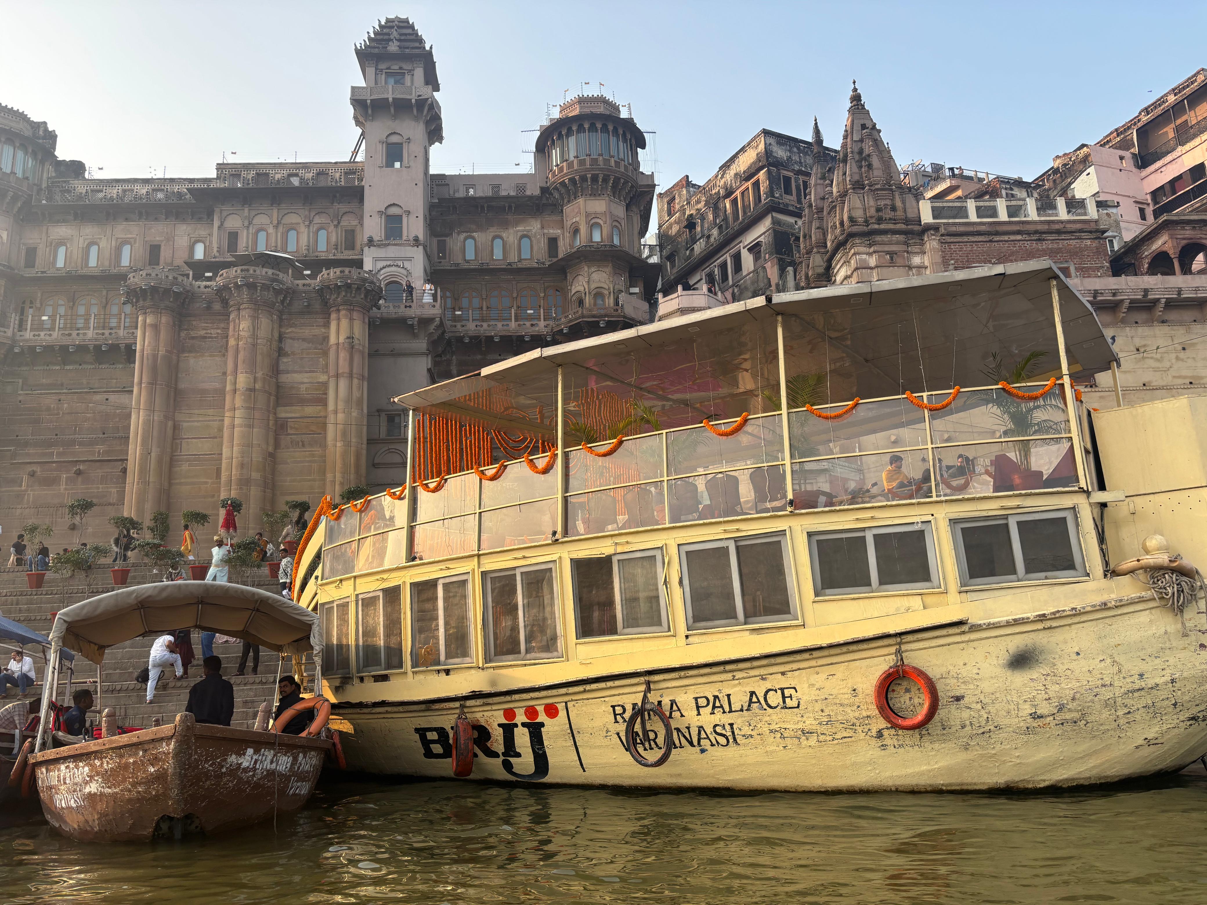 Brij Rama Palace is easily accessed by river. Photo: Author 