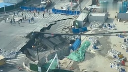 Viral Video Shows Moment Giant Sinkhole Swallows Road In Shanghai