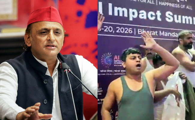 'Brings Shame': Akhilesh Yadav Slams Congress' Shirtless Protest At AI Summit