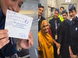 IndiGo Air Hostess' Gesture On Elderly Woman's First Flight Wins Hearts IndiGo Air Hostess' Gesture On Elderly Woman's First Flight Wins Hearts