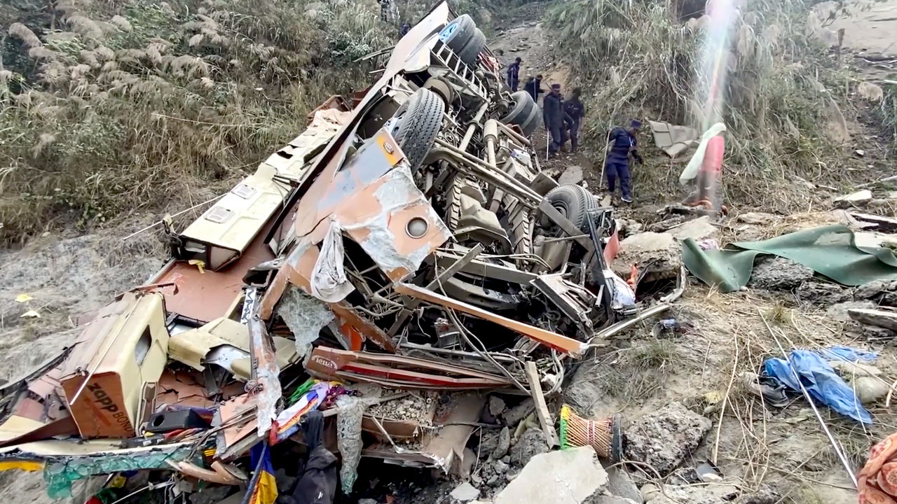 18 Dead In Nepal After Passenger Bus Plunges Into River In Dhading