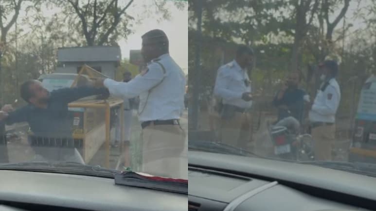 Chhatrapati Sambhajinagar: "दोन दिवसांत बघतो...", दारुड्याची भररस्त्यात पोलिसांना मारहाण, पाहा VIDEO