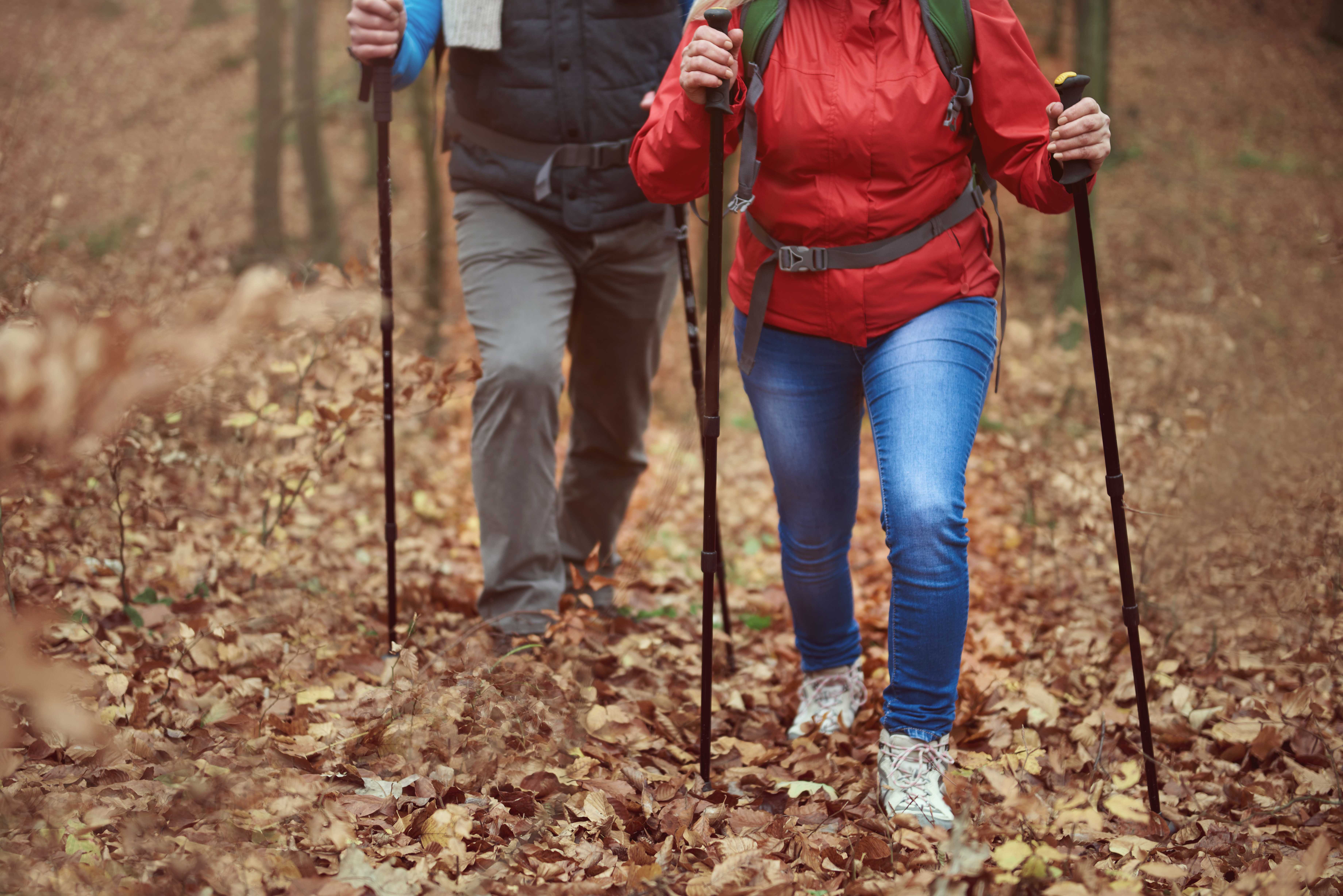 Nordic walking poles are different from hiking poles.