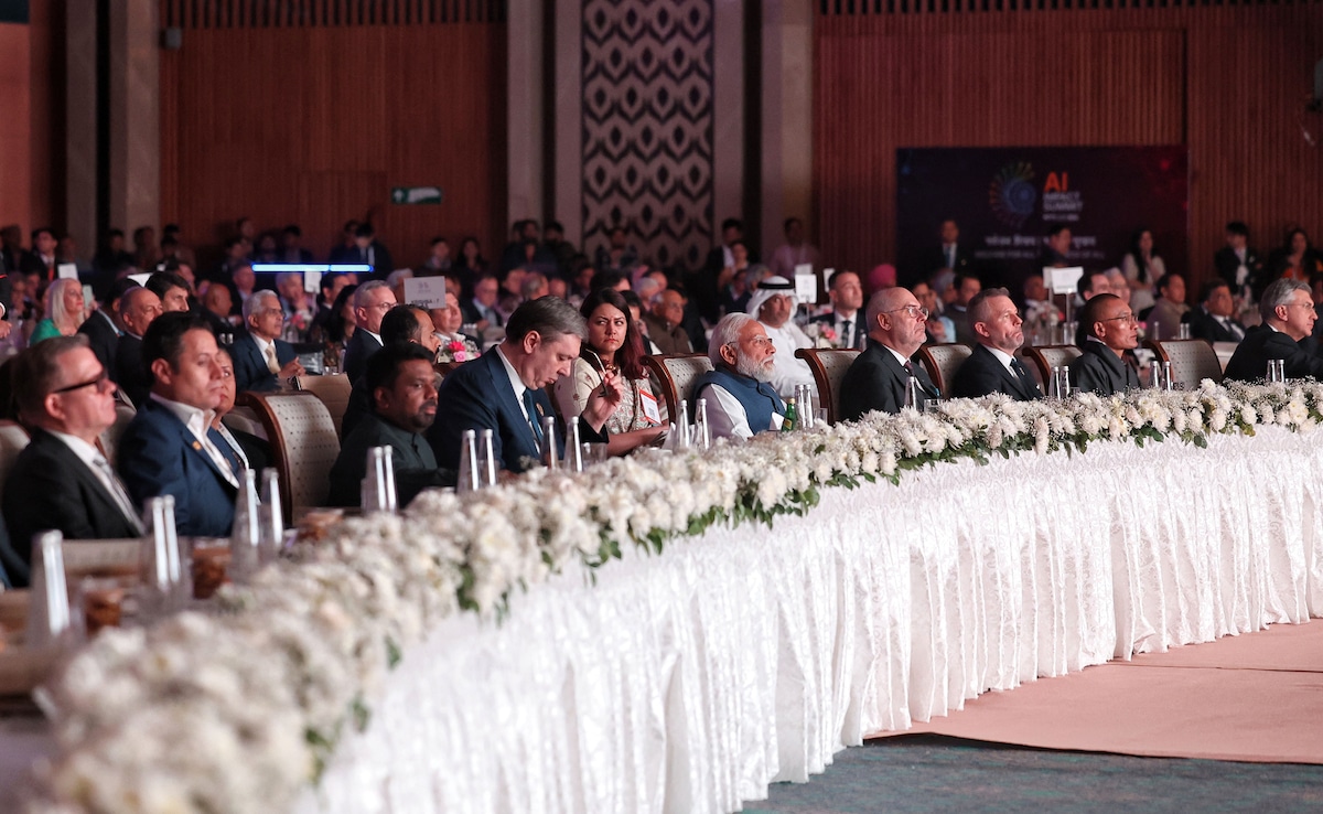 PM Modi with world leaders at the AI Impact Summit dinner and cultural programme PM Modi with world leaders at the AI Impact Summit dinner and cultural programme