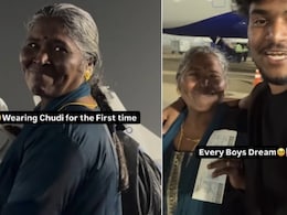 पहली बार फ्लाइट में बैठीं मां, बेटे ने कैमरे में कैद किया हर पल, Video देख भर आएंगी आंखें