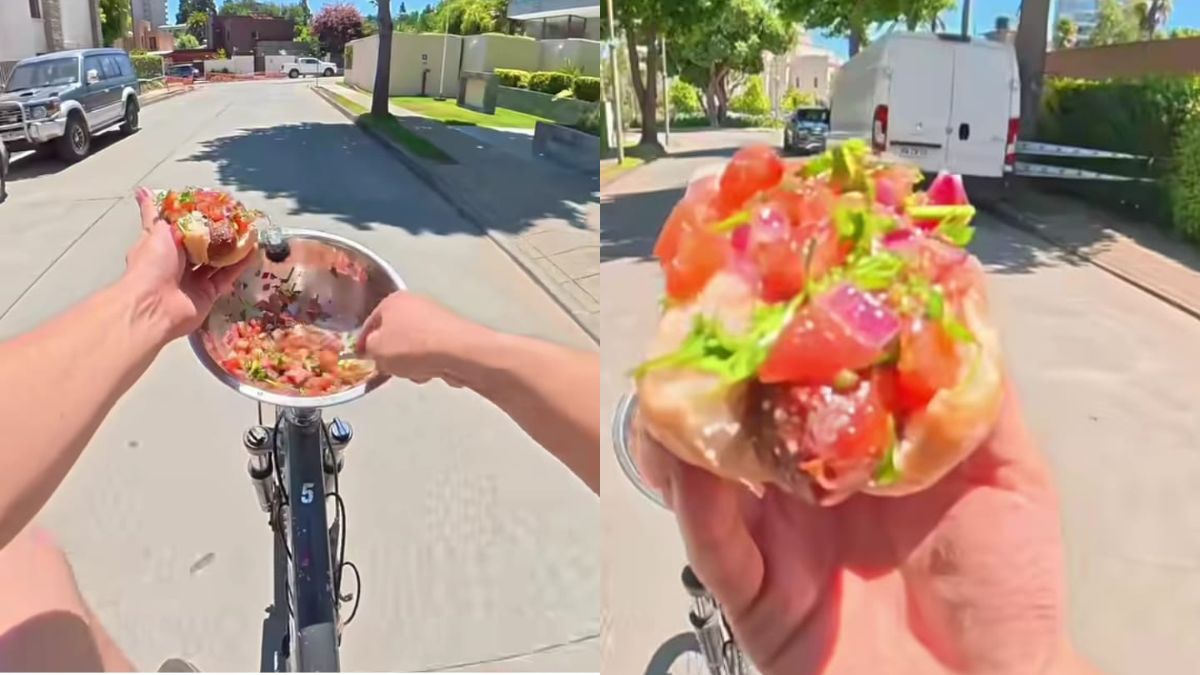 Man Makes Hot Dog While Cycling In Viral Video, Internet Can't Believe It