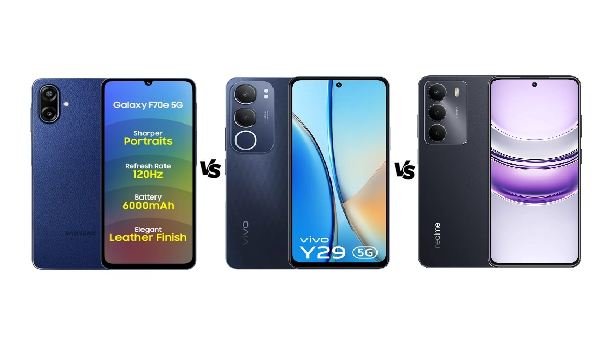 Samsung Galaxy F70e 5G vs Realme P3 Lite 5G vs Vivo Y29 5G: जानें 15 हजार में कौन सा फोन है बेस्ट