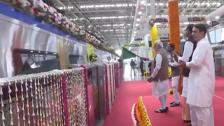 Watch: PM Modi Flags Off Meerut Metro And Namo Bharat Train; Undertakes Ride, Interacts with Students