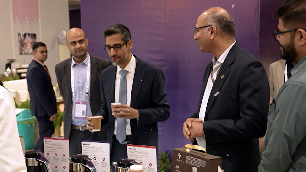 Google Chief Sundar Pichai's Viral Coffee Moment At AI Summit