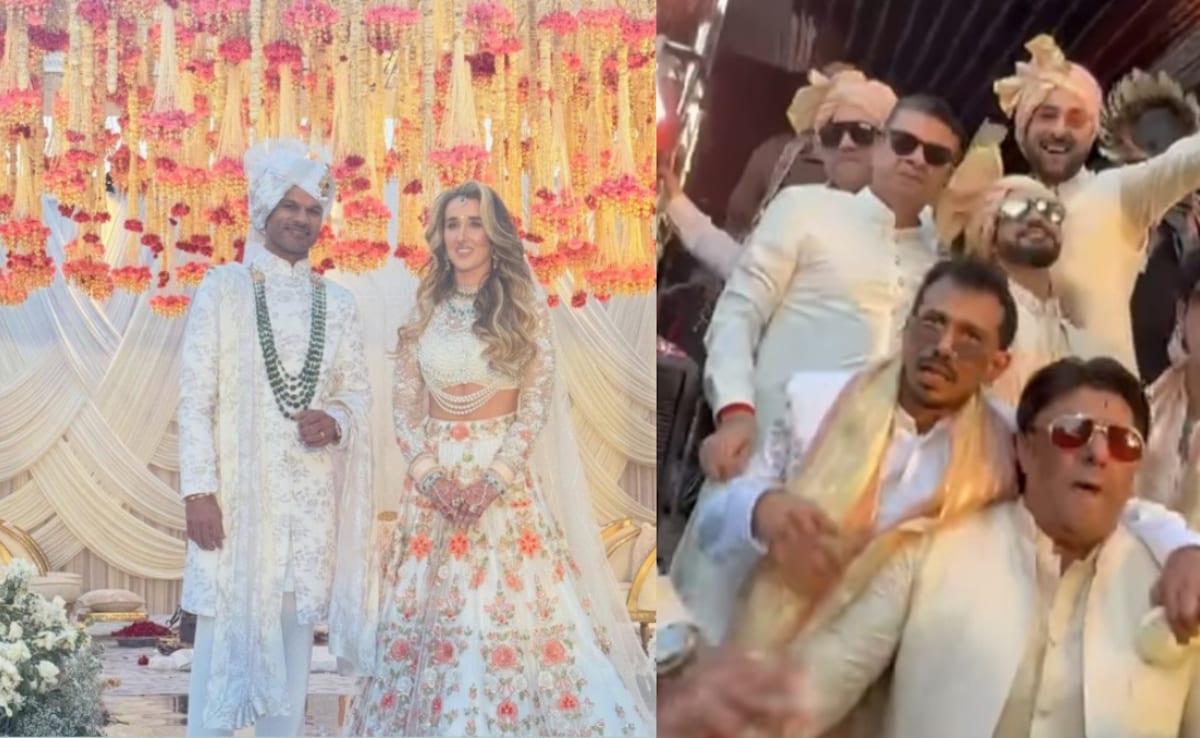 शिखर धवन 40 की उम्र में ब्याह लाए आयरिश दुल्हनिया, यार की शादी में जमकर नाचे युजवेंद्र चहल
