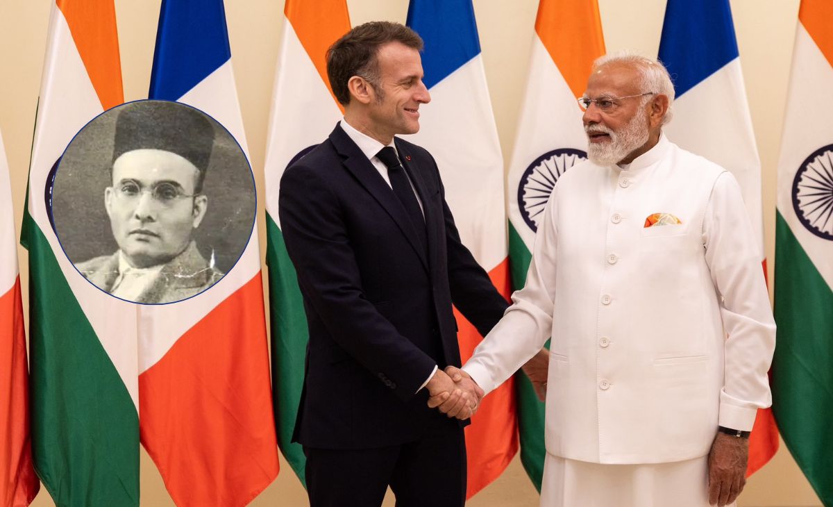 PM मोदी और फ्रांस के राष्ट्रपति इमैनुएल मैक्रों की मुलाकात में क्यों हुआ सावरकर का जिक्र?