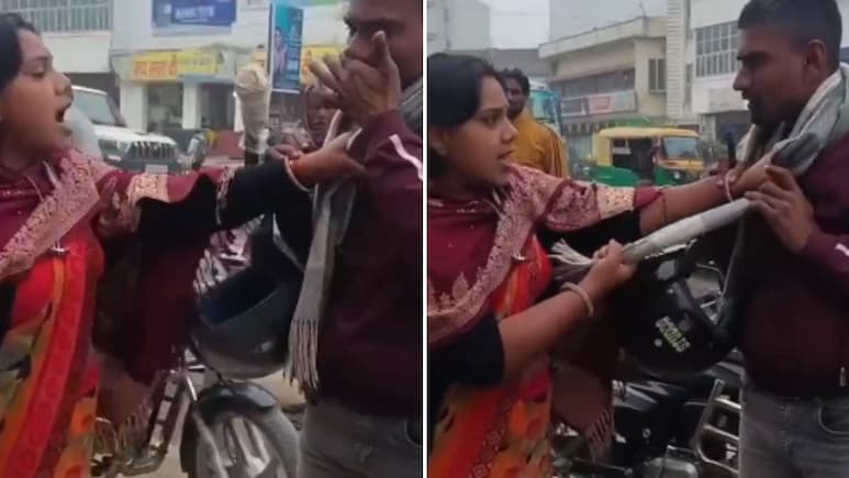 दो महीने से किस्त नहीं भरी तो फाइनेंस वाले ने सड़क पर रोका, महिला ने कॉलर पकड़कर लगाए थप्पड़