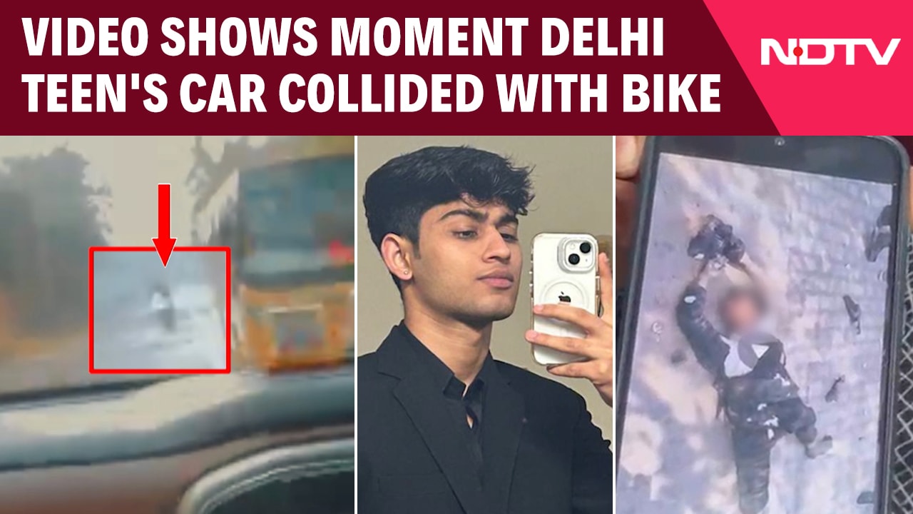 Delhi SUV Accident | Video Filmed In SUV Shows Moment Delhi Teen's Car Collided Head-On With Bike