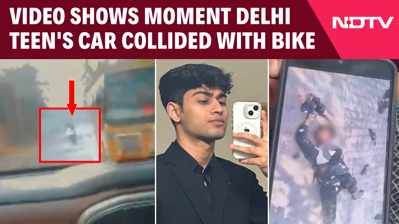 Delhi SUV Accident | Video Filmed In SUV Shows Moment Delhi Teen's Car Collided Head-On With Bike