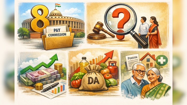 8th Pay Commission: सैलरी हाइक से लेकर महंगाई भत्ते तक, 8वें वेतन आयोग पर ये 5 सवाल करेंगे तस्वीर साफ!