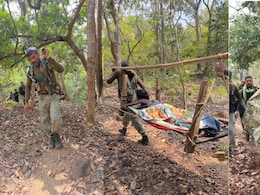 नक्सलगढ़ पुरंगेल में सुरक्षाबलों ने पेश की मिसाल: आग से झुलसी महिला का किया रेस्क्यू, चारपाई के सहारे पहुंचाया