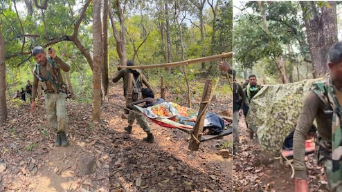 नक्सलगढ़ पुरंगेल में सुरक्षाबलों ने पेश की मिसाल: आग से झुलसी महिला का किया रेस्क्यू, चारपाई के सहारे पहुंचाया