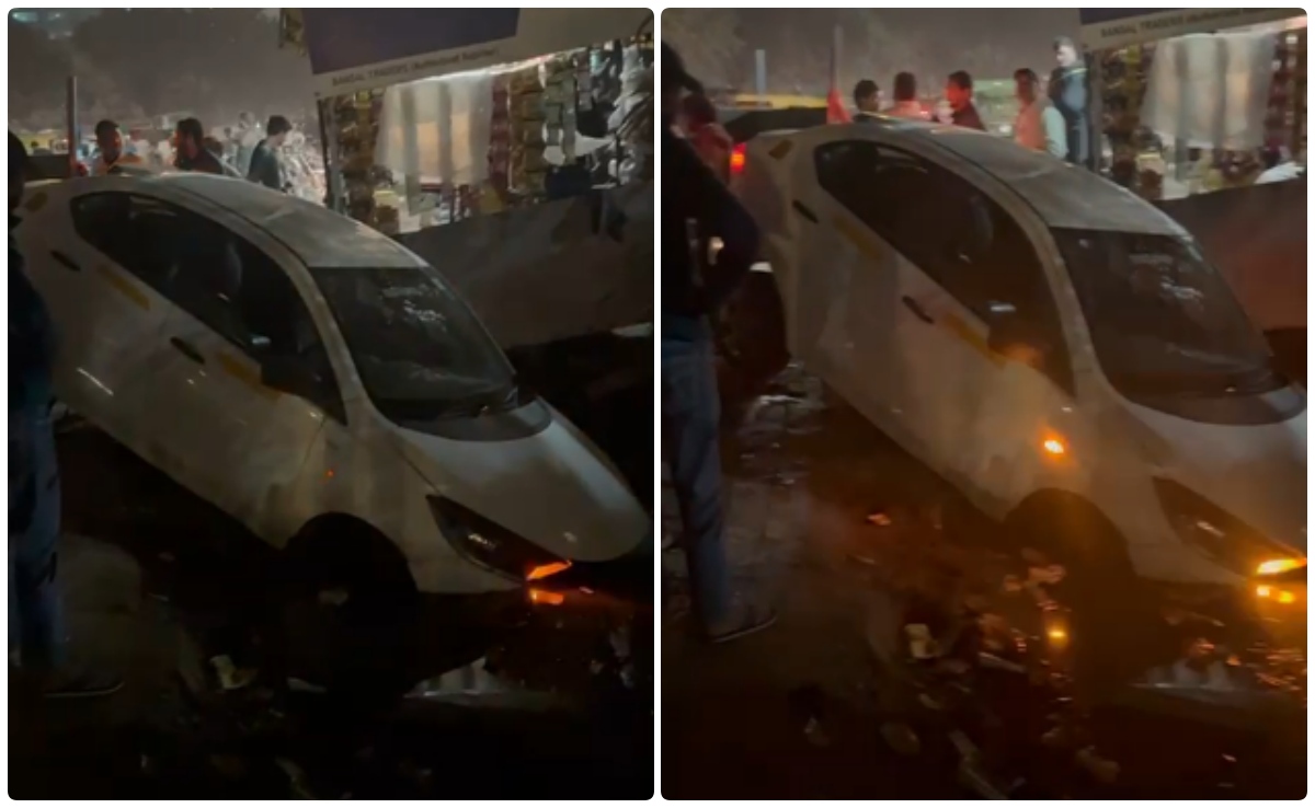 नोएडा में फिर नाले में गिरी कार, न बैरिकेडिंग थी, न चेतावनी का बोर्ड था