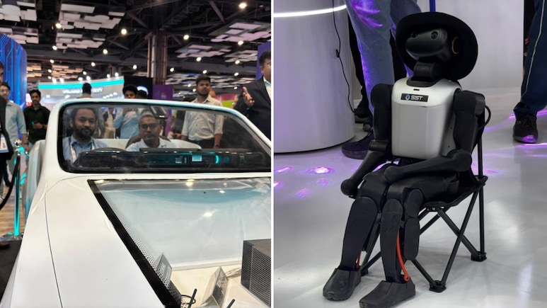 AI Impact Summit 2026 में देखिए आराम करता K1 रोबोट, AI की लैब कार और रोबोटिक डॉग