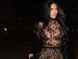 Kim Kardashian Steps Out In Sheer Black Lace Outfit For Paris Date With F1 Champion Lewis Hamilton