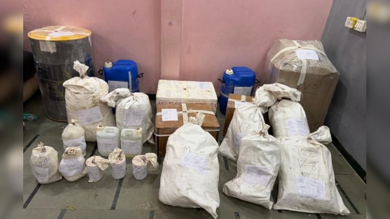 एमडी ड्रग बनाने के केमिकल और मशीनरी जब्त, इंदौर में नारकोटिक्स टीम की बड़ी कार्रवाई