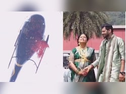 Mangaluru Man Surprises Pregnant Wife With Flower Shower From Chopper