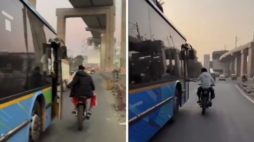 Delhi Biker Opens Doors Of Moving Buses For Reels. His Arrest Is Now Viral