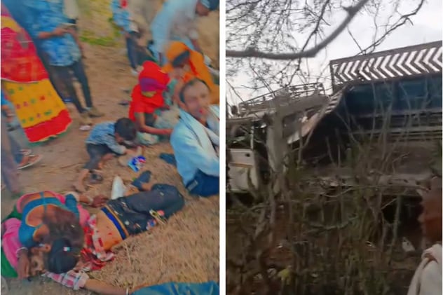 उदयपुर में 40 लोगों से भरी पिकअप पलटी, 3 की मौके पर ही मौत; 31 घायलों का इलाज जारी