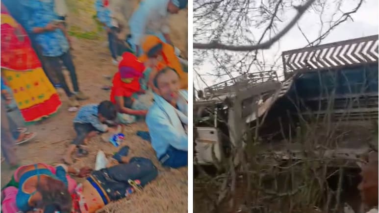 उदयपुर में 40 लोगों से भरी पिकअप पलटी, 3 की मौके पर ही मौत; 31 घायलों का इलाज जारी