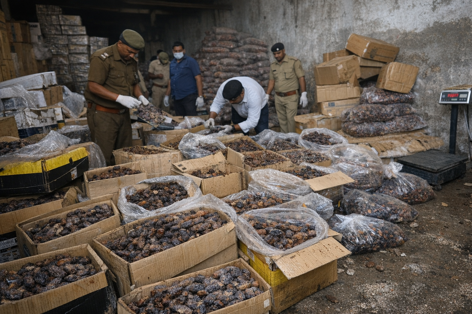 होली‑रमजान पर जहर बेचने की तैयारी! 50 लाख का सड़ा खजूर बरामद, 9 सैंपल लैब भेजे गए