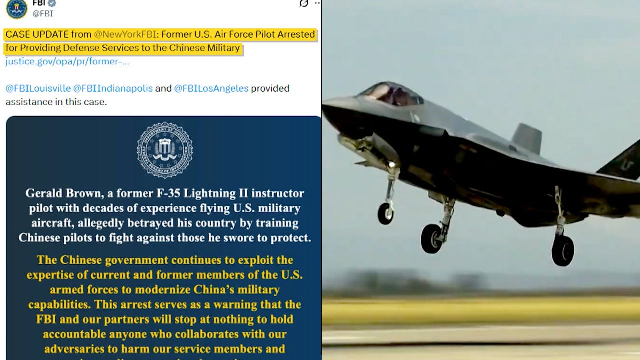 US Arrests Ex-Air Force F-35 Pilot For Training Chinese Military