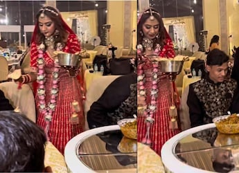 Bride And Groom Serve Food To Catering Staff At Their Wedding, Viral Video Wins The Internet