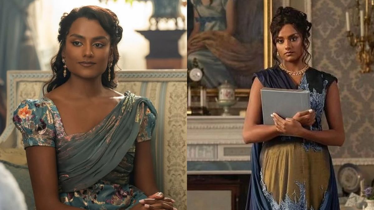 Simone Ashley's Saree With A Twist In <i>Bridgerton 4</i> Goes Viral, Internet Calls Her 'Queen'