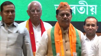 Ex-Assam Congress Chief Bhupen Borah Joins BJP In Presence Of State Unit Chief Dilip Saikia