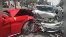 Rs 4-Crore Ferrari's Rampage Leaves 3 Injured In Posh Hyderabad Locality