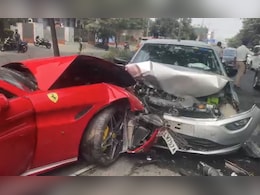 हैदराबाद के पॉश एरिया में 4 करोड़ की फेरारी का कहर, हादसे में तीन घायल