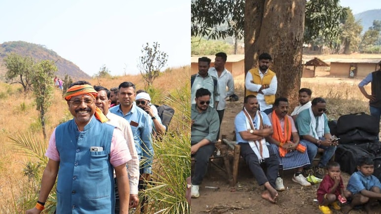 लुंगी पहनकर 10KM पैदल चले विधायक... आजादी के बाद पहली बार दंतेवाड़ा के गांव में पहुंचे, दी बड़ी सौगातें