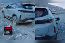 Tata Harrier.ev Charged Via Petrol Genset In Spiti: Self-Contradictory?