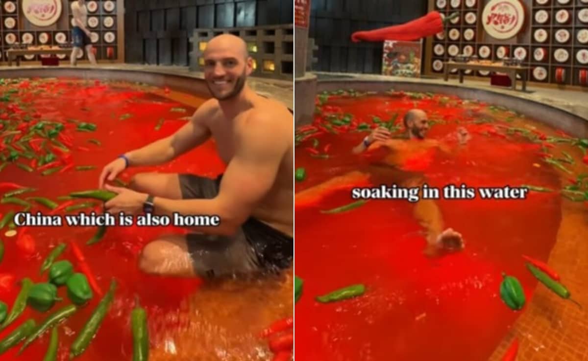 दुनिया का सबसे अजीब स्पा! दूध में मिर्ची मिलाकर नहा रहे लोग, Video देख सिहर  उठे यूज़र्स | Weird Chinese hotpot spa milk chilli bath people soaking in  spicy soup watch shocking