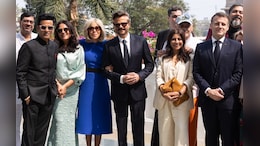 French President Macron Meets Indian Cinema "Legends" Anil Kapoor, Manoj Bajpayee In Mumbai