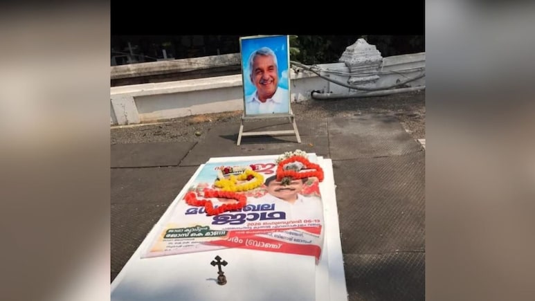 Row Over LDF Campaign Poster On Oommen Chandy's Tomb, Cops Check CCTV