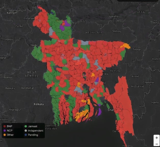 Bangladesh Election Result Map: Constituency and Winning Parties