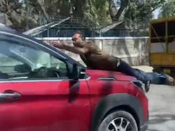Video: Man Climbs On Bonnet In Bengaluru Road Rage, SUV Drives Off With Him