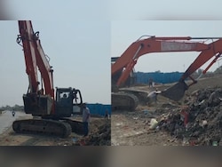 Video: Excavator Machine Operator Tries To Strike Indore Man Amid Argument