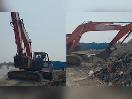Video: Excavator Machine Operator Tries To Strike Indore Man Amid Argument