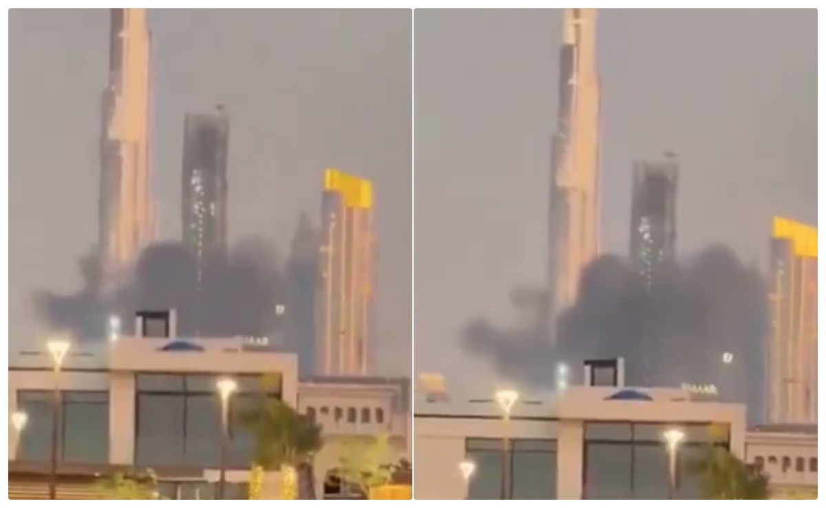 दुबई में बुर्ज खलीफा के पास ईरान का ड्रोन हमला, धुएं का काला गुबार देख भागने लगे लोग