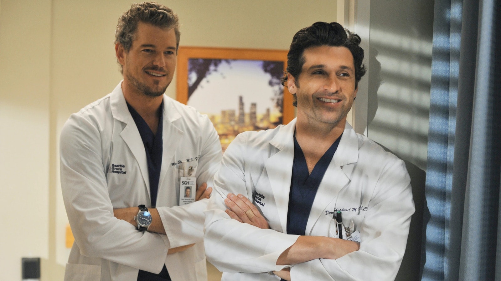 Dr Mark Sloan and Dr Derek Shepherd in Greys Anatomy Dr Mark Sloan and Dr Derek Shepherd in Greys Anatomy