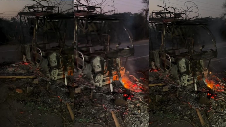 भिंड में कांवड़ियों का उत्पात: ई-रिक्शा में लगाई आग, चालक से मारपीट, ग्रामीणों ने बचाई जान